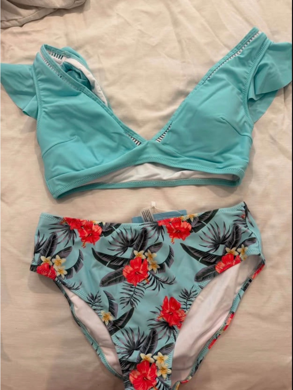 Women’s Aqua Floral Bikini Set - Turquoise Floral